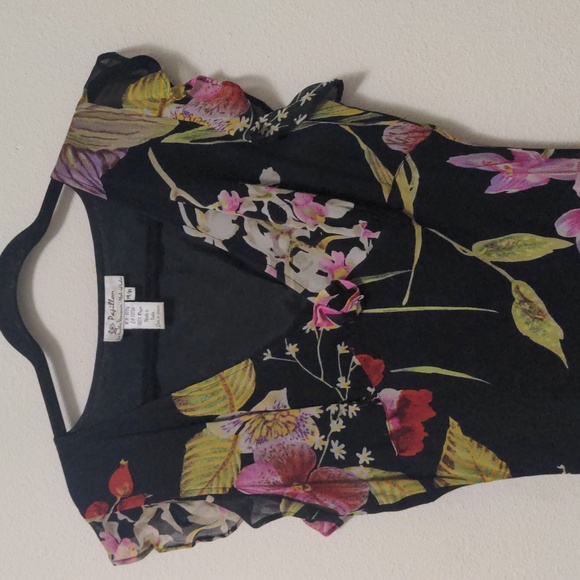 Papillon 90s Vintage Large Floral Print Maxi Dress - Picture 2 of 6